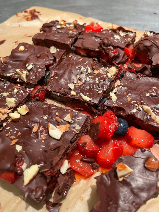 Healthy Berry Chocolate Squares